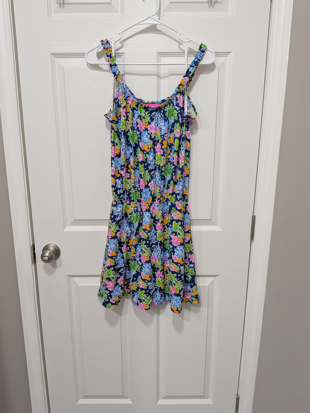 Lilly Pulitzer x Disney Navy Floral Ruffle-Strap Romper